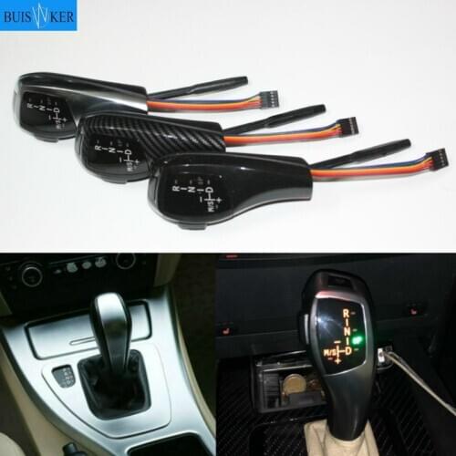 Carbon Fiber Black Silver LED Gear Shift Knob Shifter Lever for BMW x5 x 5 E53 E 53 1999-2006 Automatic Accessories