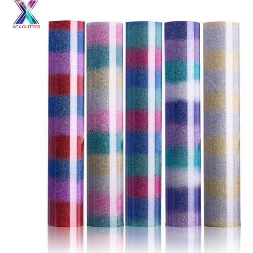 XINFANGXIU HTV Cricut Vinyl 25x100cm Reflective Lettering Film Multicolor Color PU Heat Transfer Vinyl Heat Press Machine Print