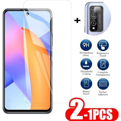 Screen + Camera Glass 1-2Pcs For Huawei Honor 10X Lite Screen Protector On For honor 10x lite screen Protective Tempered Glass