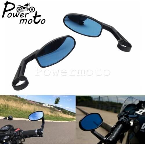 7/8" Bar 22mm Motorcycle Black Retro Handlebar Rearview Mirrors Motorcycle Accessories Universal For Yamaha FZ07 T-MAX 530 MT09