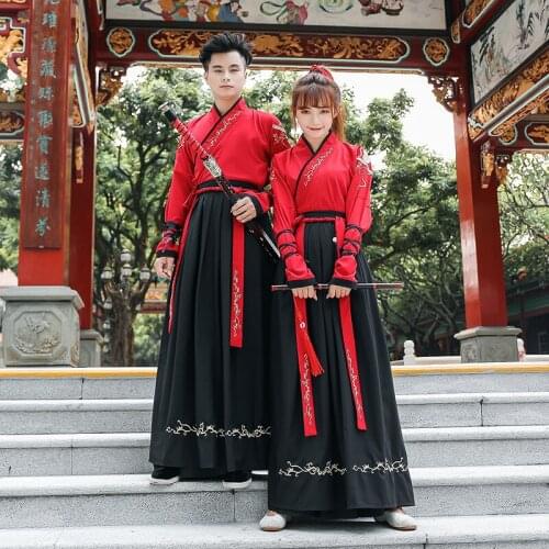 Women Chinese Folk Dance Costunme Women Hanfu Clothing Oriental Swordsman Stage Dance Outfit Show Cosplay Tang Dynasty Wear 90