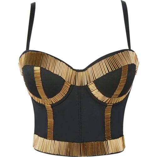 Pole Dancing Costume Women Nightclub Dj Dancer Stage Clothing Jazz Dance Performance Wear Sexy Gogo Show Vest Camisole YS1947