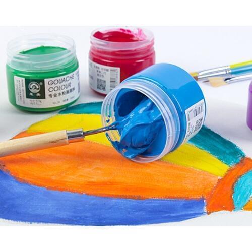 1PCS 100ml Gouache Paint Colour Pigmen Watercolor Textile Painting Students Art Supplies