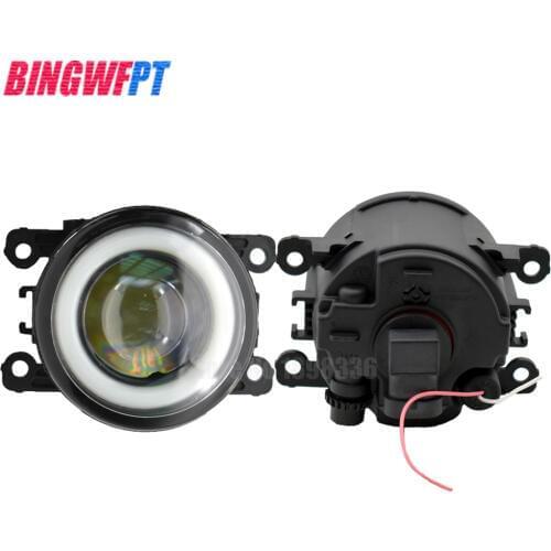 2x Car-styling 12V Fog Lamps LED Lights with Angel eye H11 For Mitsubishi Triton ML MN 2006-2015 For Mitsubishi Pajero 4/IV
