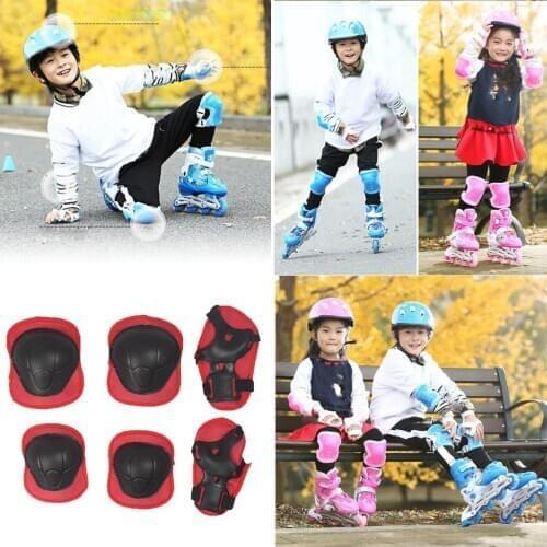 6/7Pcs Elbow Wrist Knee Pads Sport Safety Protective Gear Guard for Kids Skating Outdoor Sports Protective Gear Set