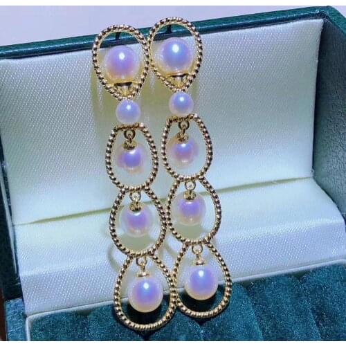 925 Sterling Silver Pearl Party Earrings Findings and Component Jewelry Parts Fittings for Pearls Coral Jade Agate Beads