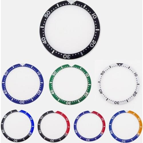 Aluminum Watch Bezel Insert 39mm*32mm Fit For 45mm Watch Case Mens Watch Bezel Ring Replacement Spare Parts