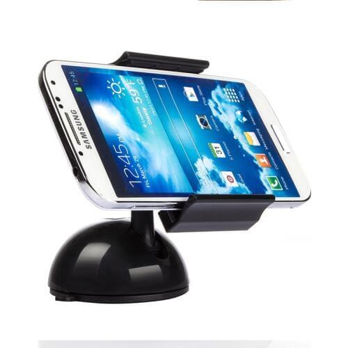 Car Dashboard Windshield smart phone car holder 360 degree rotation sticky sucker stand multi-purpose phone holder black Bracket