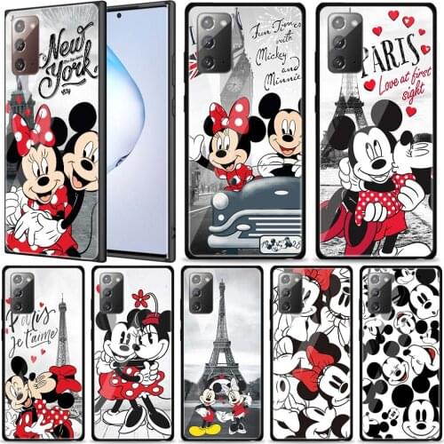 Mickey Minnie in London for Samsung Galaxy Note 20 Ultra 10 Lite Plus 9 8 5G A70 A50 A40 A30 A20 Tempered Glass Phone Case