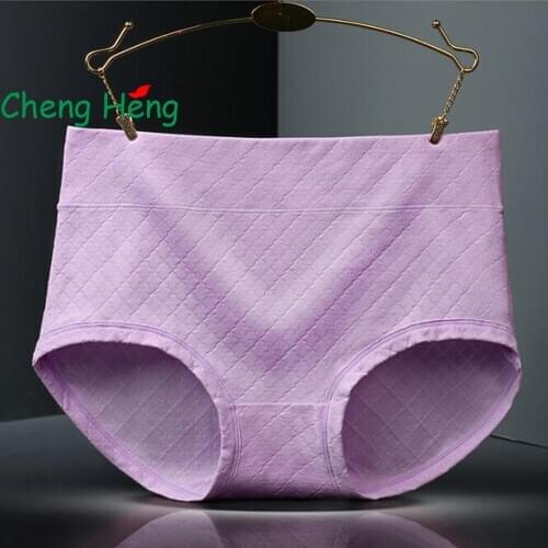 CHENG HENG Women Organic Cotton Panty High Waist Breathable Trigonometric Panties Plus Size Female Underwear Body Shaping Briefs