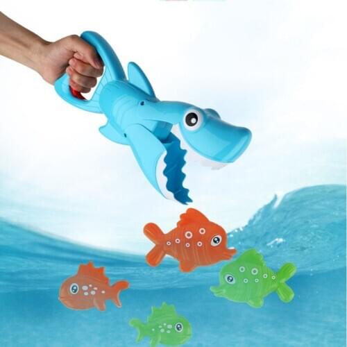Baby Bathroom Bath Water Playing Toys Bathing Cartoon Shark Toy Educational Shark Chase Big Fish Eat Small Fish Children Toy
