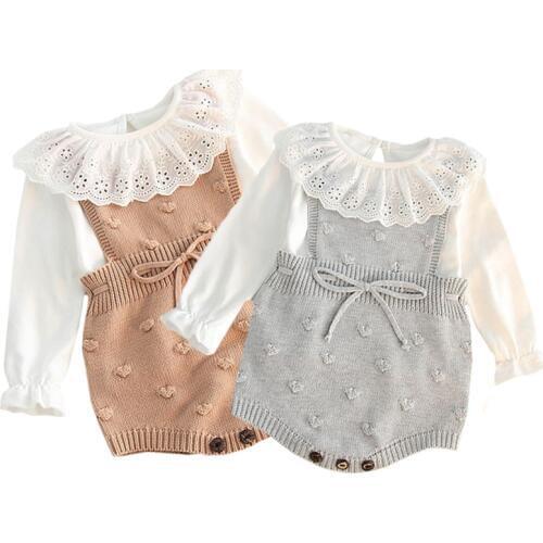 Baby Knitted Bodysuit Autumn Infant Newborn Girls Romper Woolen Knit Baby Romper For Boys Jumpsuit Toddler Baby Clothes Overalls