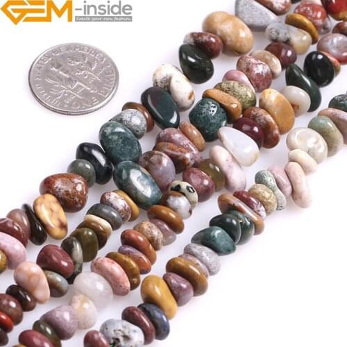 Gem-inside Natural Freeform Gem stone Agates 6x8mm Beads For Jewelry Making Bracelet Necklace DIY Gifts Wholesale