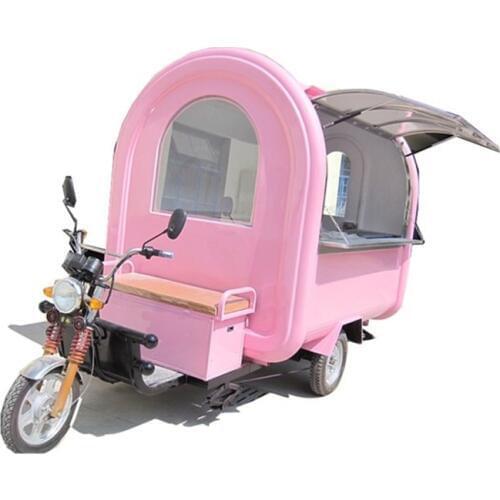 Electric 4 wheels mobile ice cream food cart street fast food vending truck
