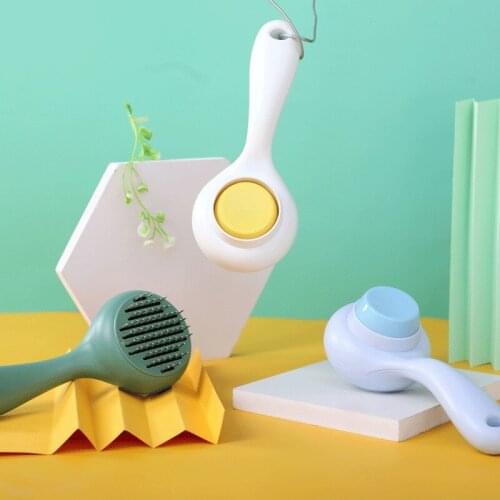 WICK AND HIS PETS Pet cat dog comb one-button hair removal comb to brush to float hair pet comb cleaning supplies