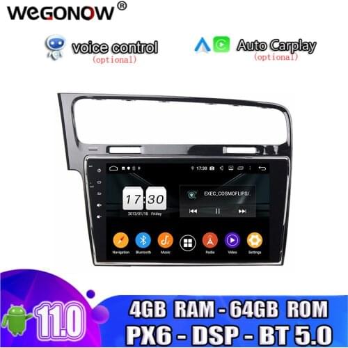 HD DSP TDA7851 Android10 For VW Golf 7 2013 2014 2015 64GB ROM 8 core Car DVD Player GPS navi map RDS Radio wifi Bluetooth 5.0
