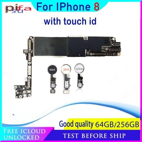 Good tested motherboard for iphone 8 Motherboard with/Without Touch ID fingerprint,Original unlocked Logic board with IOS System