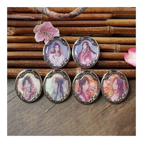 2021 Tian Guan Ci Fu Hua Cheng Xie Lian Cute Badge Button Brooch Pins Cosplay Gifts Costume Collection Cartoon Clothing Decor