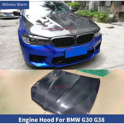 Real Carbon Fiber/FRP Front Engine Hoods Cover Car Bonnets Body Kits For BMW 5 Series G30 G38/ F90 M5 Tuning 2018-2019