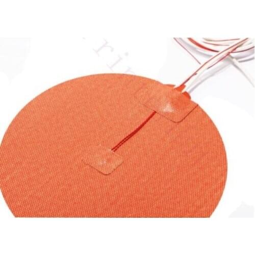 Dia 200mm Round Silicone Heater Pad for Delta 3D Printer Heater,Heated bed 300w@120v c/w Adhesive and NTC 100K