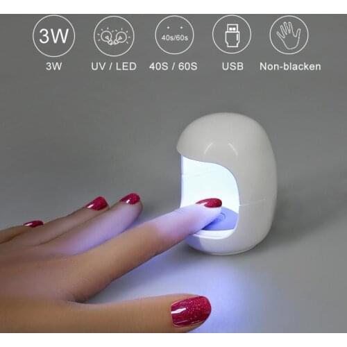 Mini Eggshell 3W Nail Lamp LED UV Light Portable Pocket Nail Dryer Nail Extension Gel Polish Baking Lamp Manicure Nail Art Tool