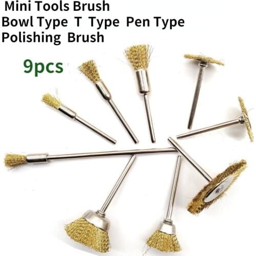 Mini Tools Brush / Brass Wire Brush/copper Wire Wheel/bowl Type T Type Pen Type Polishing Brush /polishing Brush