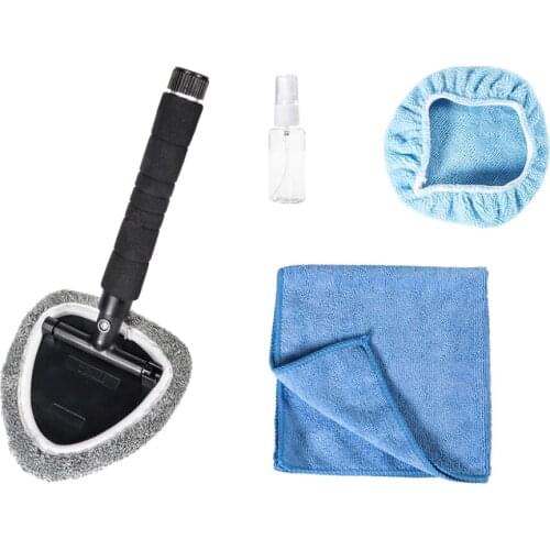 New Microfiber Cloth Windscreen Car Van Glass Cleaner Demister Detachable Handle