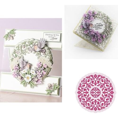 New Acorn Frame Metal Cutting Dies for DIY Scrapbooking Crafts Dies Cut Stencils Maker Photo Album Template Handmade Decoration