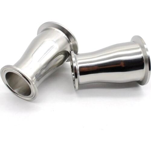 O/D 19/25/32/38/45/51/63/76/89/102mm Reducer SS304 Stainless Steel Sanitary Ferrule 50.5-119mm Concentic Pipe Fitting Tri Clamp