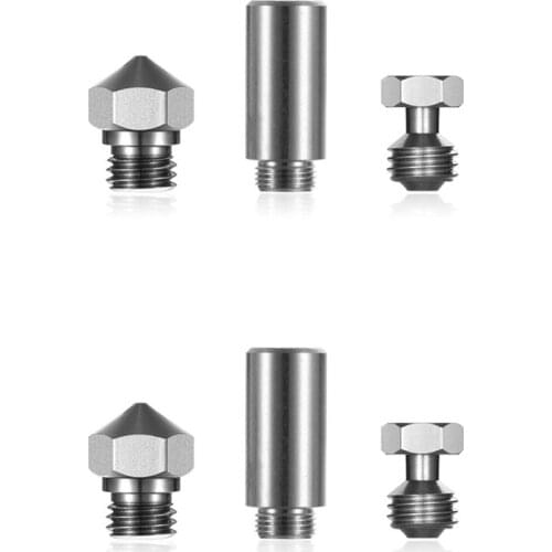 1Set MK10 All Metal Hotend Kit 0.4Mm MK10 Nozzle Thermal Barrier Throat Tube for Wanhao &I3 Connector for 3D Printer