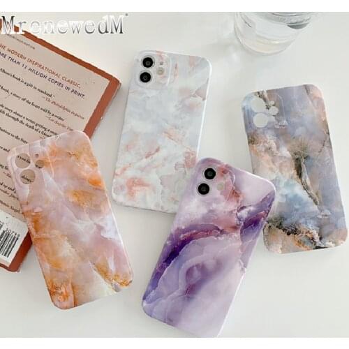 Luxury Marble Texture Phone Case For iPhone 12 11 Pro X XR XS Max 12 Mini 7 8 Plus SE2 Camera Protection Soft Silicon Back Cover
