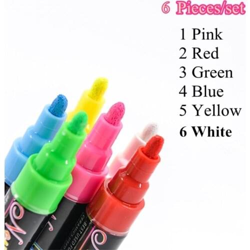 Rewritable POP Liquid Ink Pen for Glass Windows Blackboard Whiteboard Chalkboard Marker Pen Fluorescent Board Pen