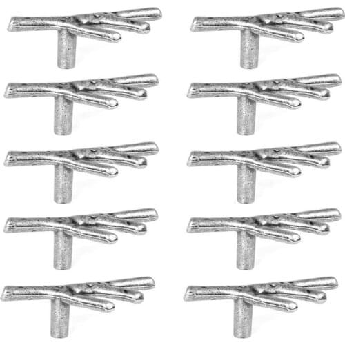 10PCS Tree Branch Twig Cabinet Knobs Vintage Drawer Pulls Kitchen Cupboard Handles Farmhouse Furniture Replacement Hardware