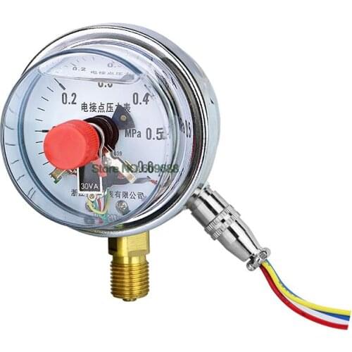 Seismic Electric Contact Pressure Gauge YNXC60 Radial Pressure Controller Upper and Lower Limit Pressure Switch M14*1.5