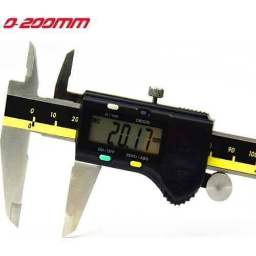 0-200mm 8INCH CNC Calipers Digital Vernier Caliper LCD Electronic Caliper Measuring Stainless Steel Hand Tools