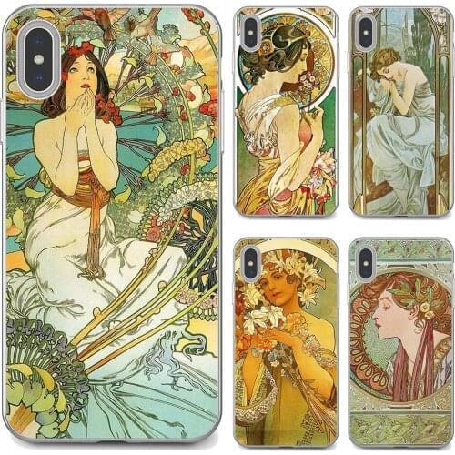 Silicone Shell Cover art-poster-ALPHONSE-MUCHA For Huawei P30 P40 P20 P7 P8 P9 P10 Lite Plus Pro 2015 2016 2017 Mini