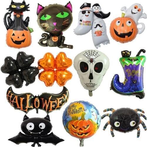 Skeleton Halloween Halloween is decorated pumpkin aluminium film boom ball suits party decoration supplies