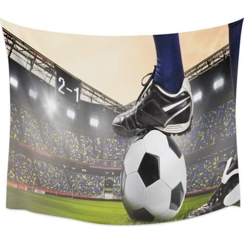Gymnasium Soccer Court Balls Football Wall Tapestry Home Wall Decor Tapestry Cover Beach Towel Picnic Mat Yoga Mat