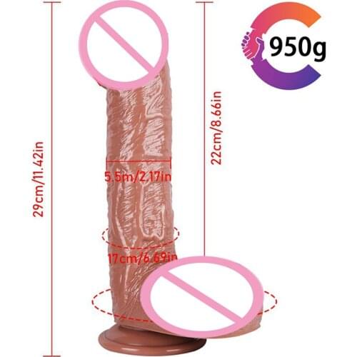 G Spot Stimulator 11 inch Huge Dildo Silicone Realistic Big Penis with Strong Suction Cup Dick Sex Toys for Woman Masturbator