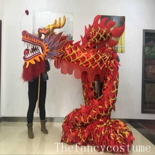 10m adult size 6 player Dragon dance costume Mascot costume Stage Prop Chinese culture Spring festival celebration