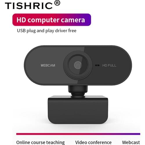 TISHRIC USB Webcam 1080P PC Web Camera With Microphone USB Camera for Computer Webcamera Flexible 2M Pixel Full HD Video Web Cam