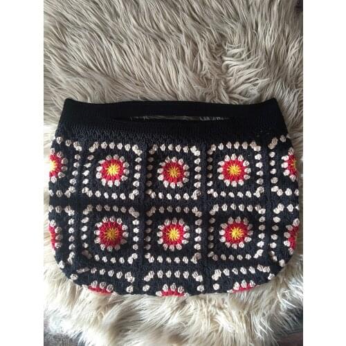 Crochet Bag Granny Square Bag Beach Bag Crochet Tote Bag Retro Bag Hippie Bag Summer Bag Boho Bag Vintage Style
