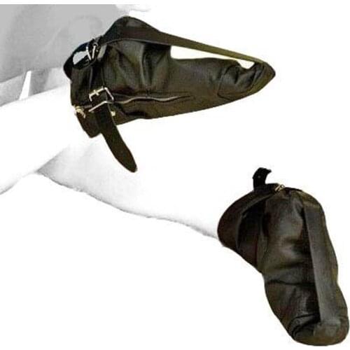 Women Soft Faux Leather Bondage Booties Adult Foot Restraint Boots Fetish Costume Sex Products