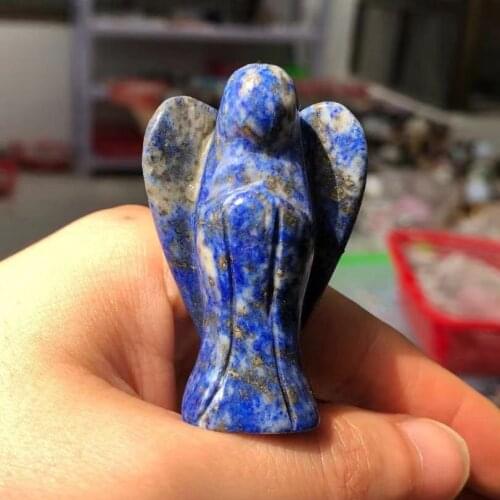 1PC About 42g Natural Crystal Lapis Lazuli Guardian Angel Hand-Carved Home Decor Its Also A gGreat Gift