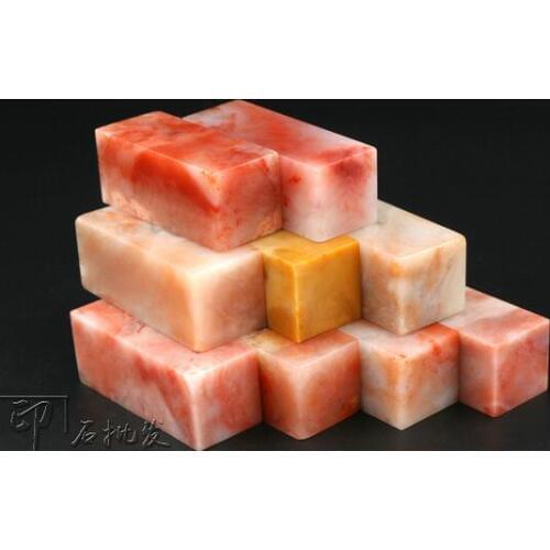 2.5x2.5x5cm Laos practice chapter Shoushan stone seal cutting corner chop 10pc