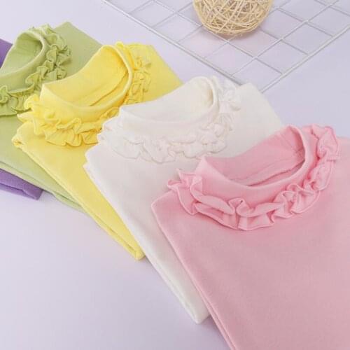 2020 Spring Autumn Winter Baby Toddler Girls T Shirt Tops Tee Turtleneck Kids T Shirts Cotton Girl Basic Shirts Children Clothes
