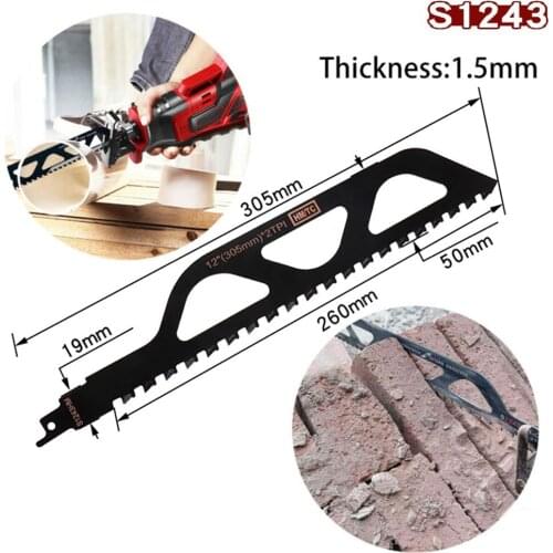 3Pcs Reciprocating Saw Blade Carbide Tip Cutters For Metal Cutting Concrete Brick Stone Masonry Saber Saw Blade For Saber Saws
