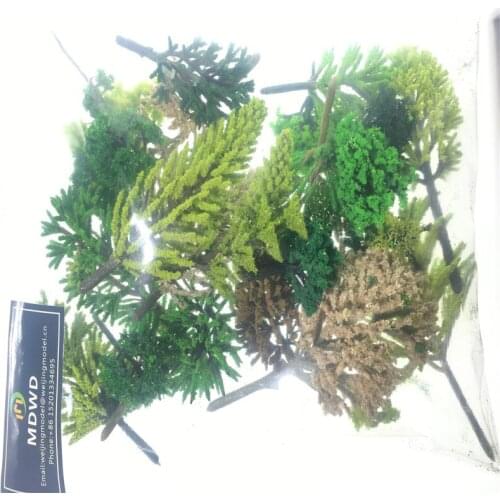 30pcs/bag Model green Trees Mixed wire and plastic Model Landscape Train Layout Garden Scenery Miniature