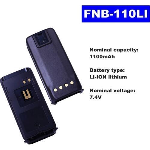 7.4V 1100mAh LI-ION Radio Battery FNB-110LI For Vertex Standard Walkie Talkie HX290 Two Way Radio
