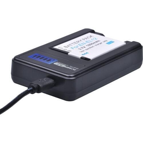 1Pcs EN-EL12 ENEL12 EN EL12 Camera Battery + LCD USB Charger for Nikon Camera Coolpix S9900 S9700 AW120 S9500 AW110 S70